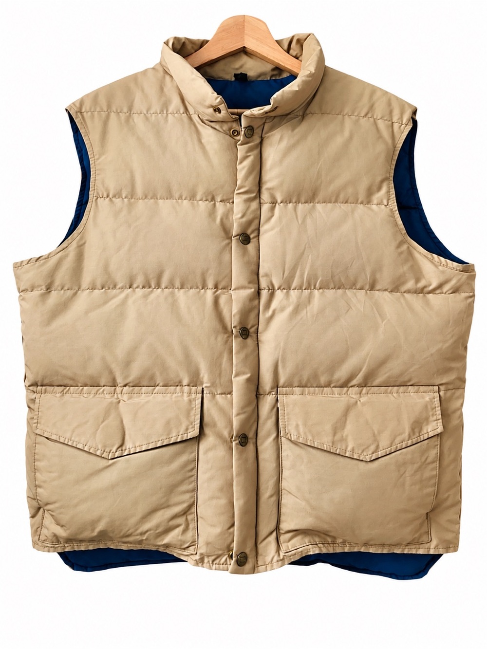 Vintage Woolrich USA Down Puffer Vest Tan Men’s Large
